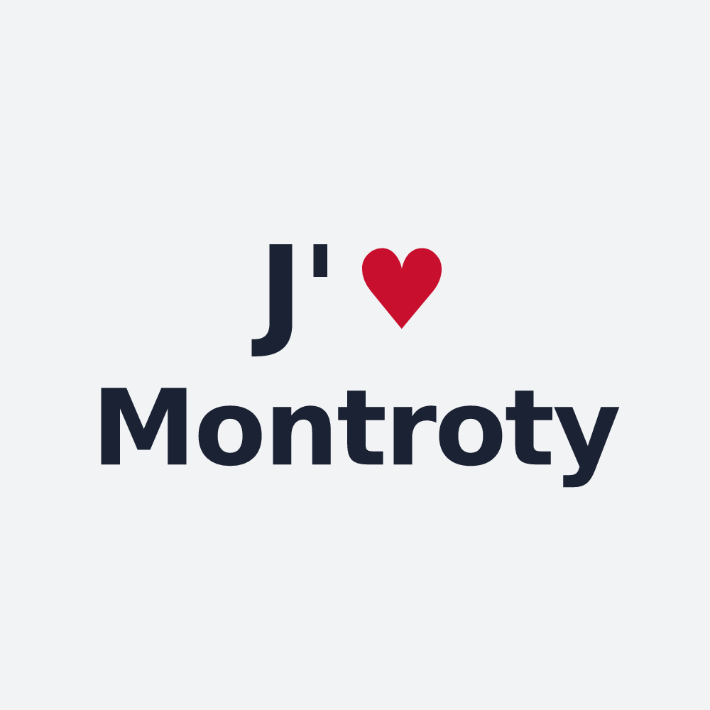 Poster personnalisé Montroty — design J'aime Montroty