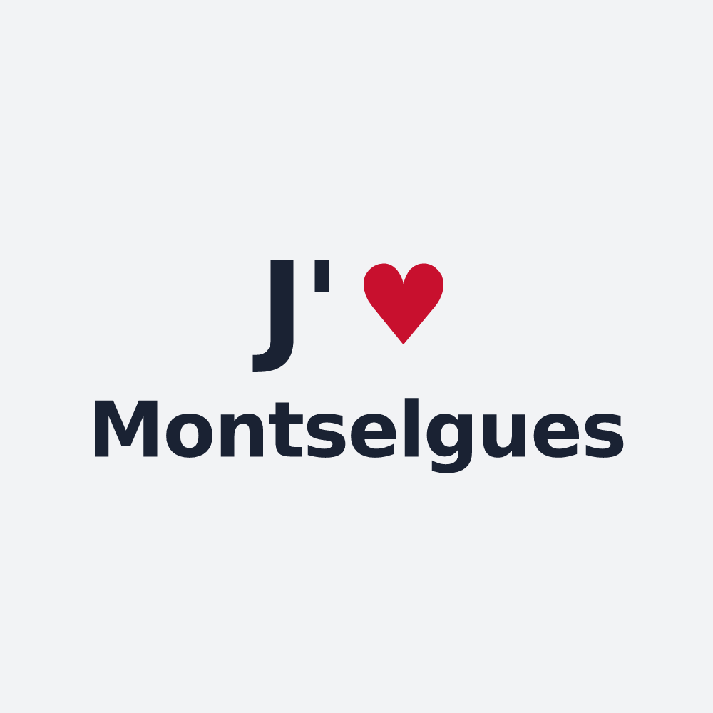 Poster personnalisé Montselgues — design « J'aime Montselgues » imprimé sur le poster