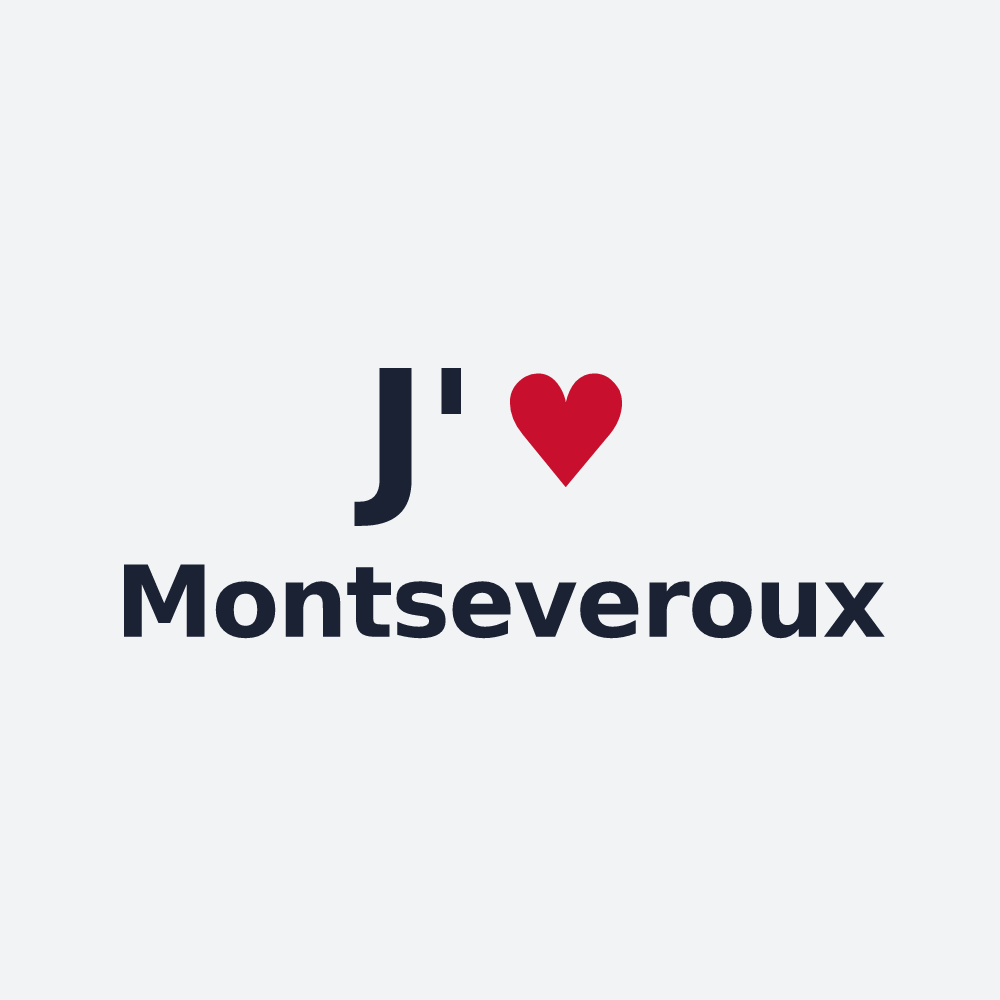 Poster personnalisé Montseveroux — design J'aime Montseveroux