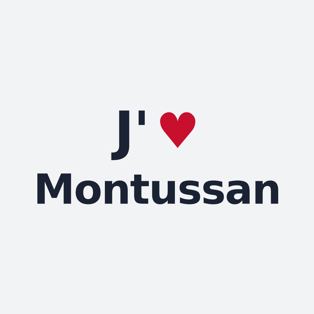 Poster personnalisé Montussan — design J'aime Montussan