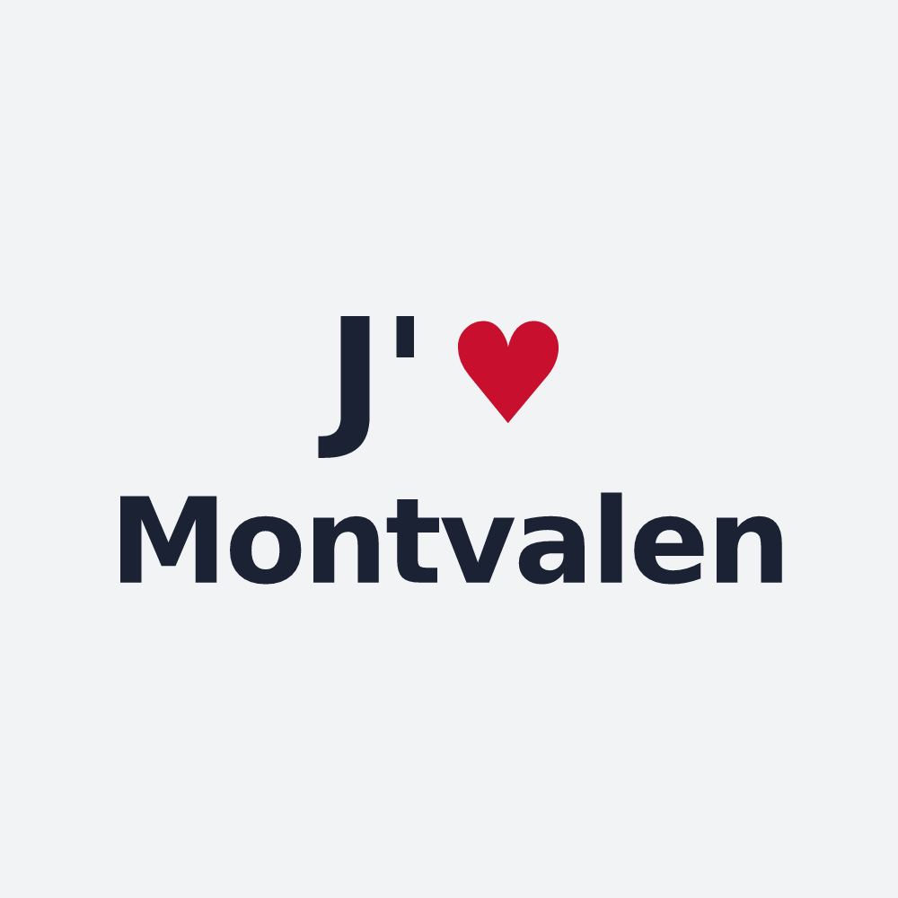 Poster personnalisé Montvalen — design J'aime Montvalen