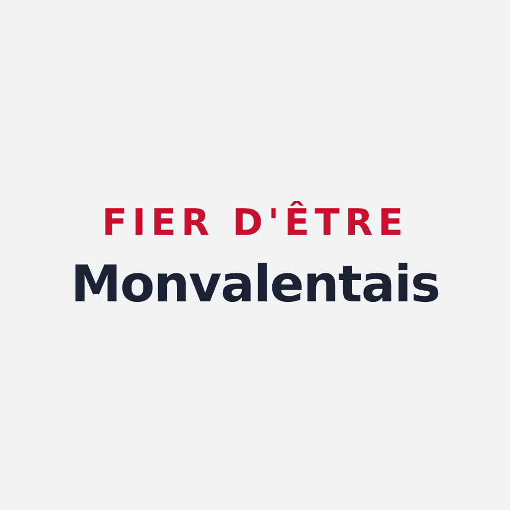 Poster « Fier d'être Monvalentais » — design pour Montvalent
