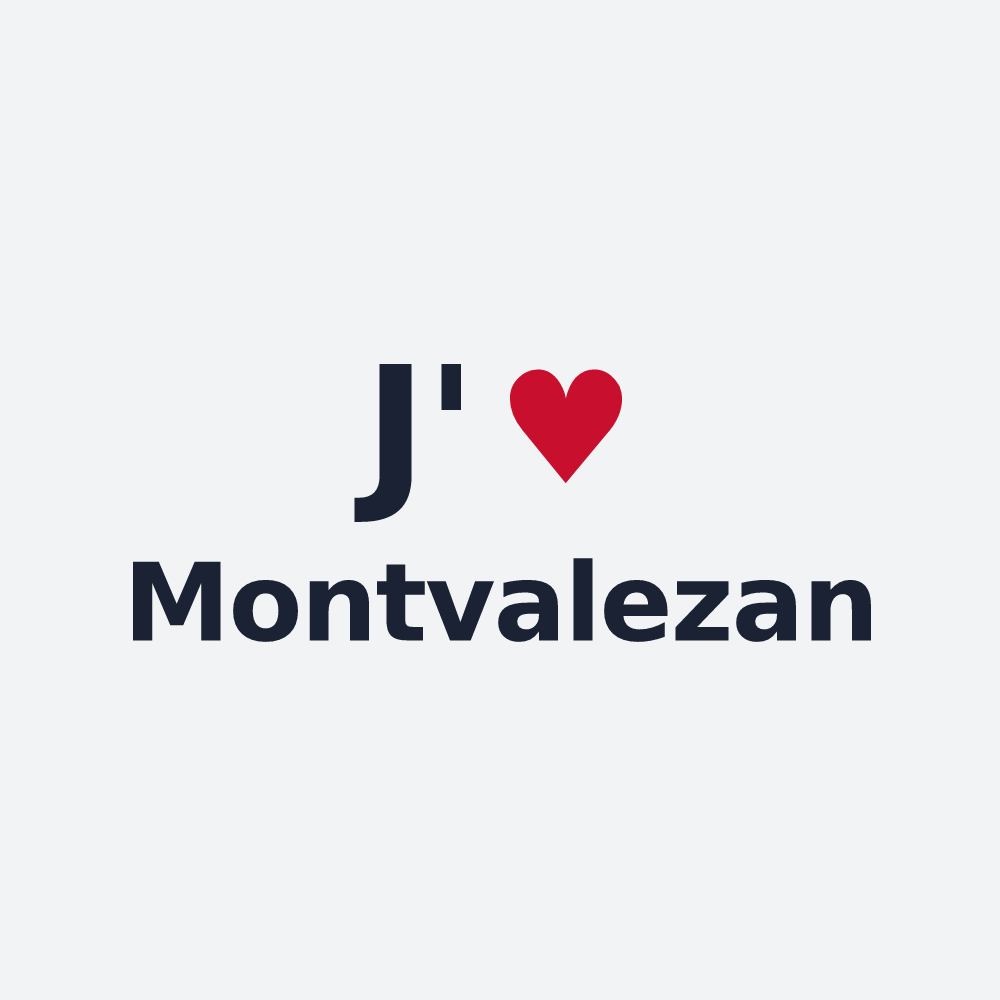 Poster personnalisé Montvalezan — design J'aime Montvalezan