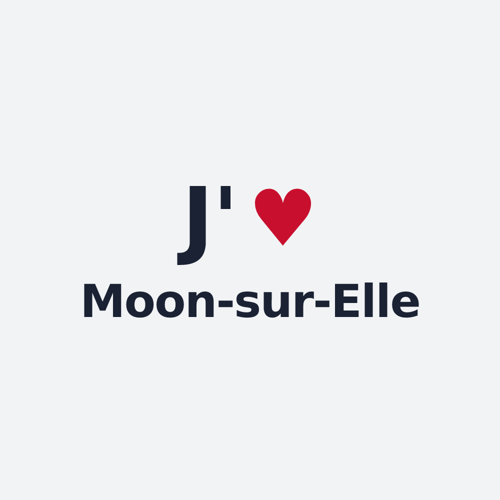 Poster personnalisé Moon-sur-Elle — design J'aime Moon-sur-Elle