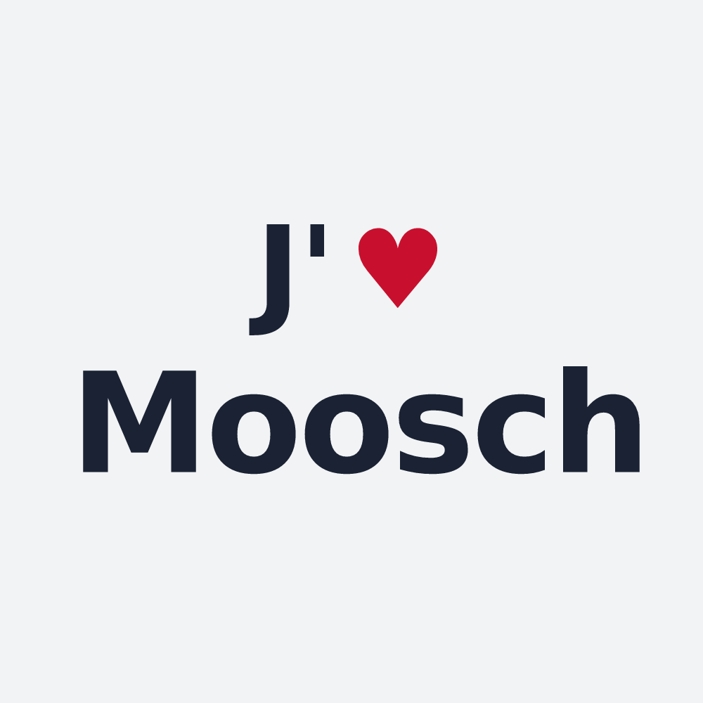 Poster personnalisé Moosch — design J'aime Moosch
