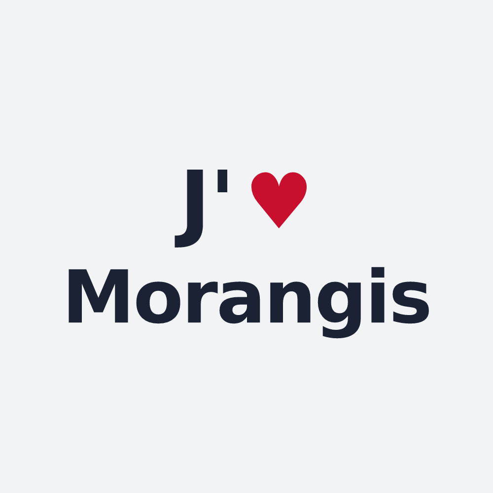 Poster personnalisé Morangis — design « J'aime Morangis » imprimé sur le poster