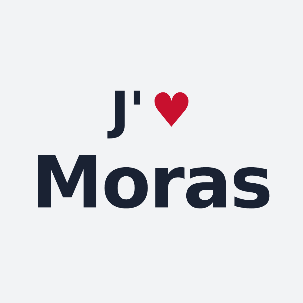 Poster personnalisé Moras — design J'aime Moras