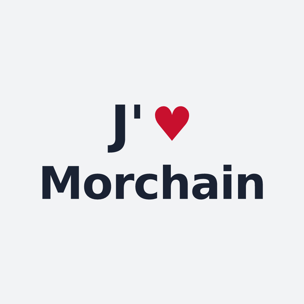 Poster personnalisé Morchain — design J'aime Morchain