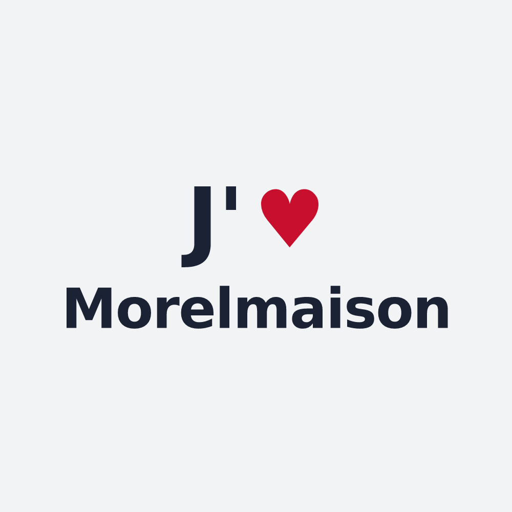 Poster personnalisé Morelmaison — design J'aime Morelmaison