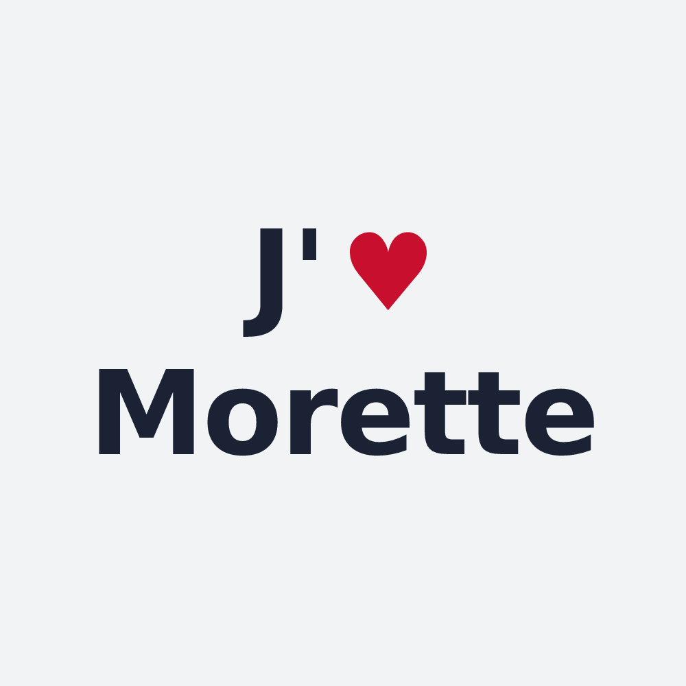 Poster personnalisé Morette — design J'aime Morette