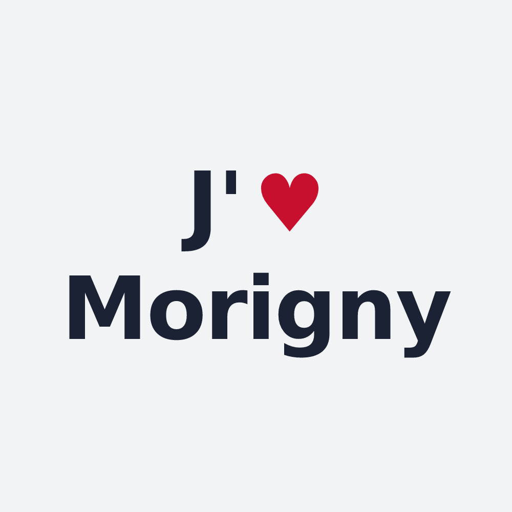 Poster personnalisé Morigny — design J'aime Morigny