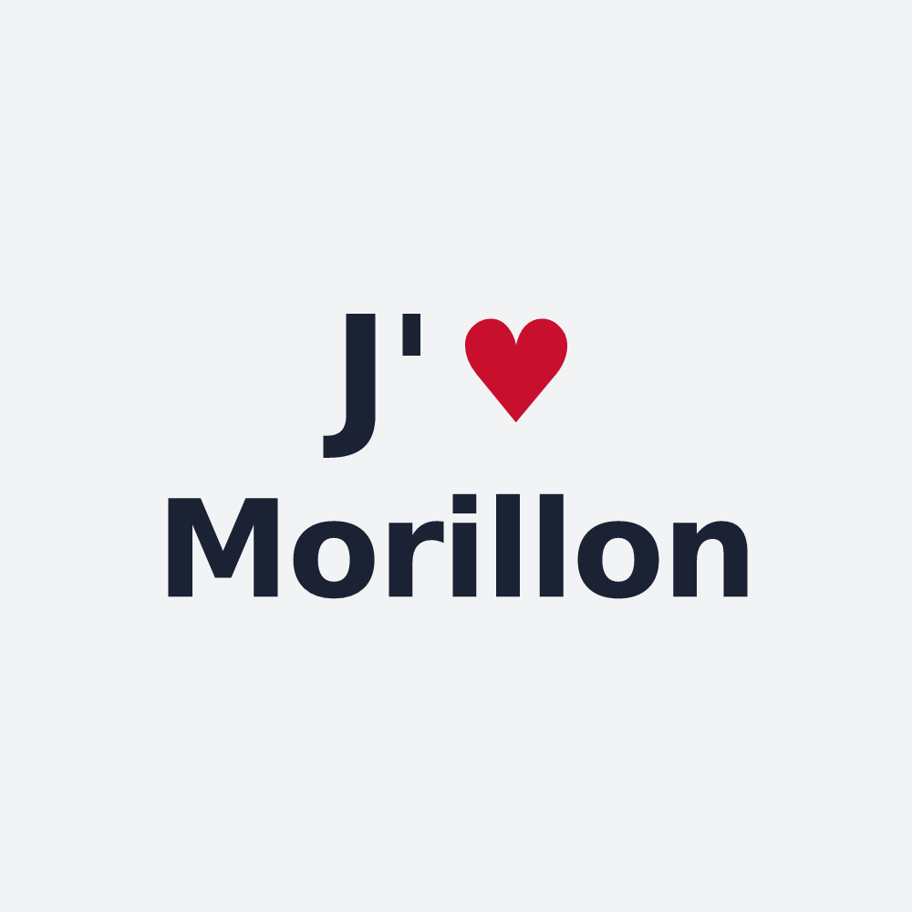 Poster personnalisé Morillon — design J'aime Morillon