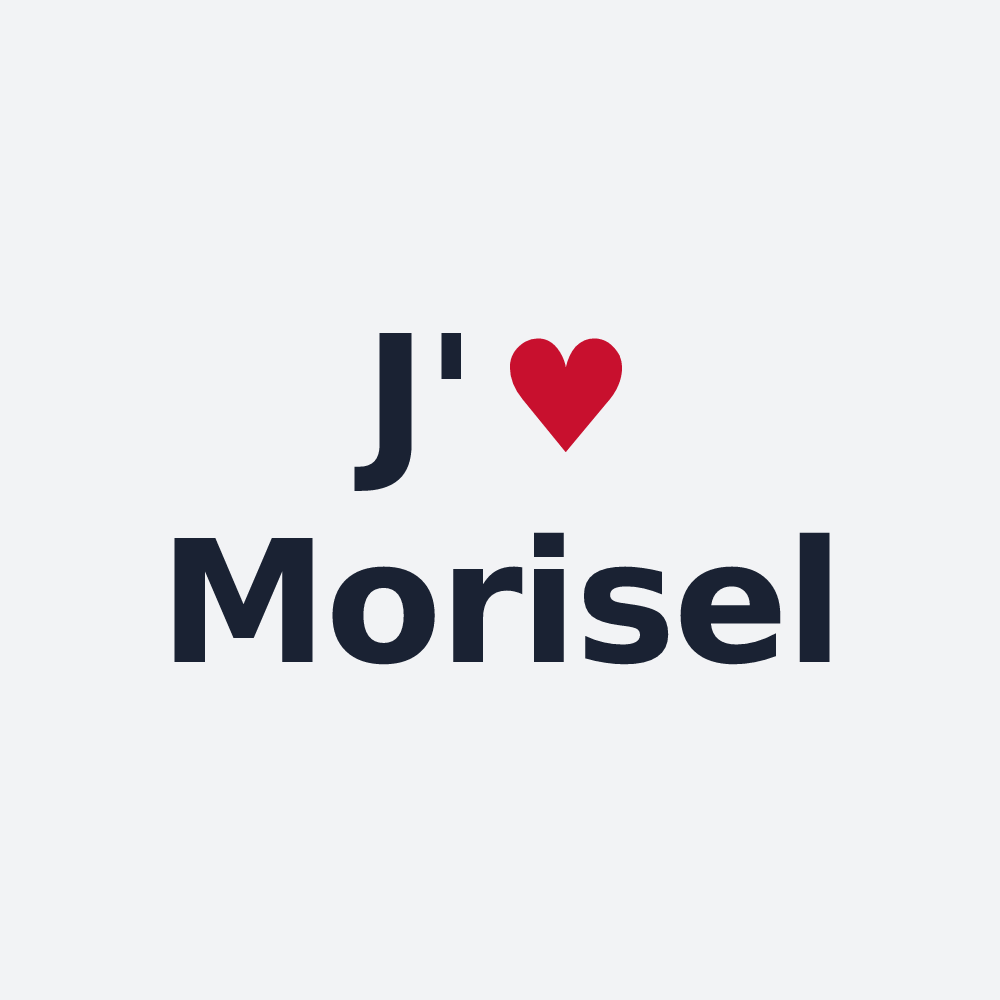 Poster personnalisé Morisel — design J'aime Morisel