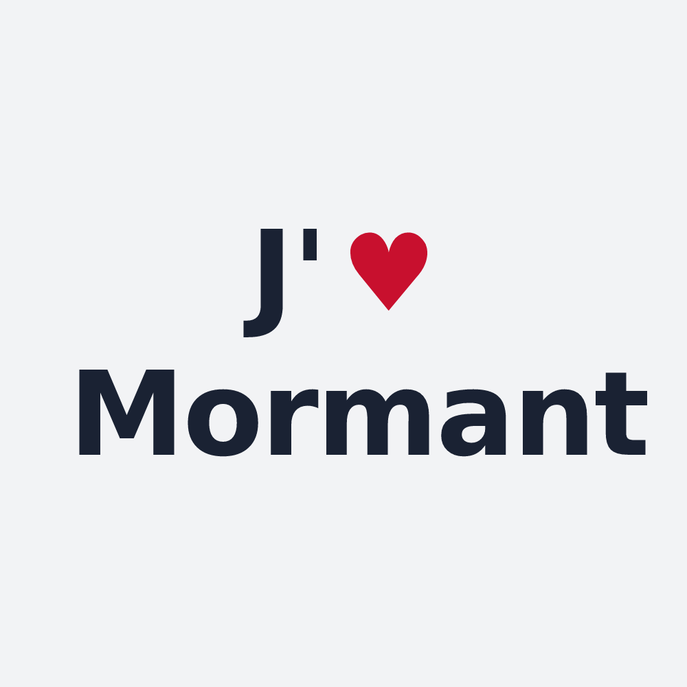 Poster personnalisé Mormant — design « J'aime Mormant » imprimé sur le poster