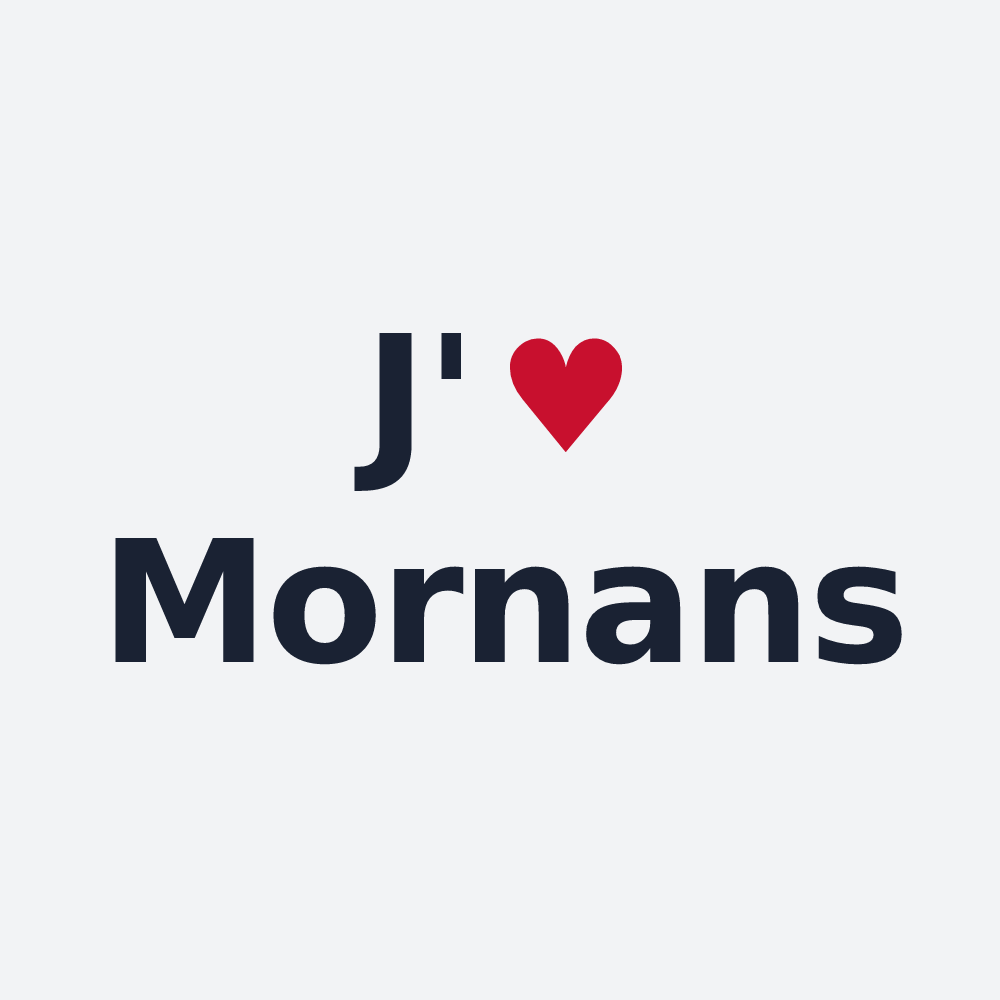 Poster personnalisé Mornans — design J'aime Mornans