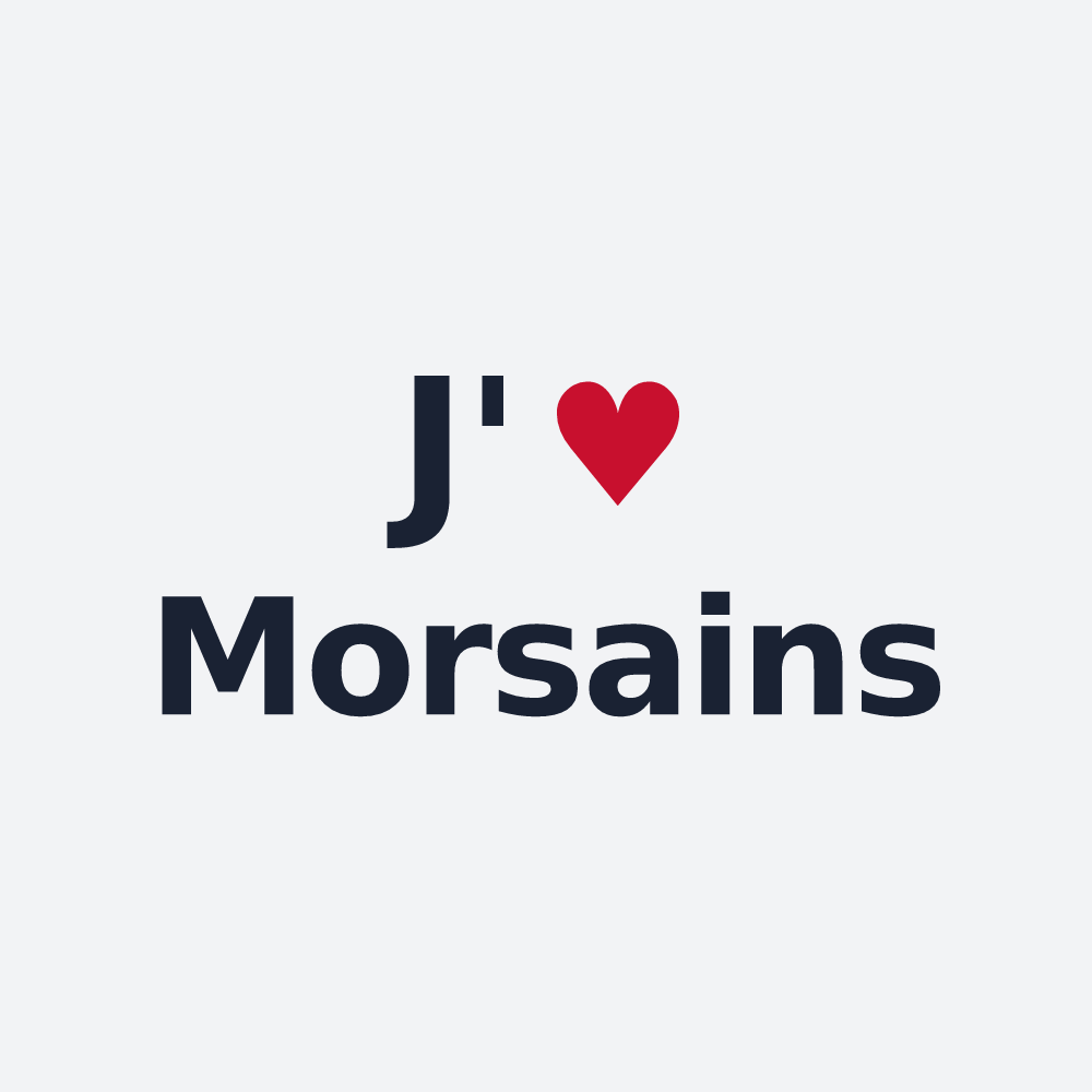 Poster personnalisé Morsains — design J'aime Morsains
