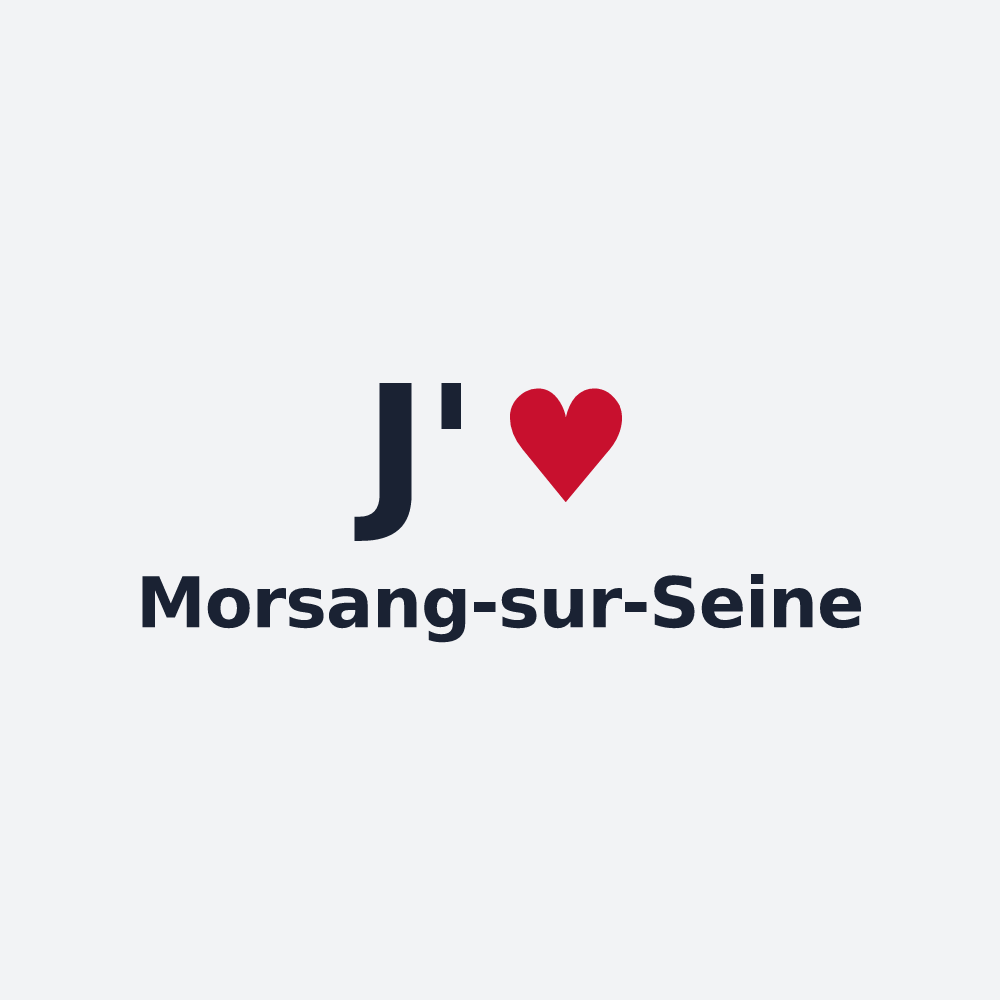 Poster personnalisé Morsang-sur-Seine — design J'aime Morsang-sur-Seine