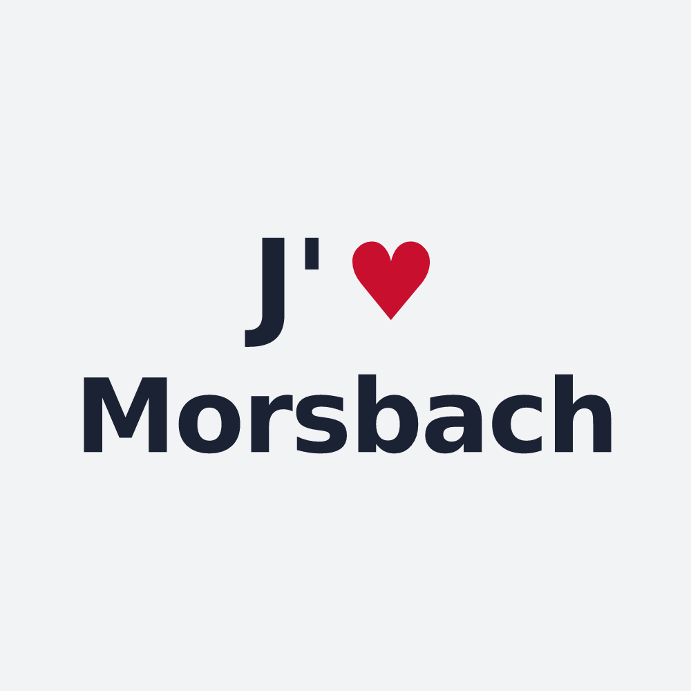 Poster personnalisé Morsbach — design « J'aime Morsbach » imprimé sur le poster