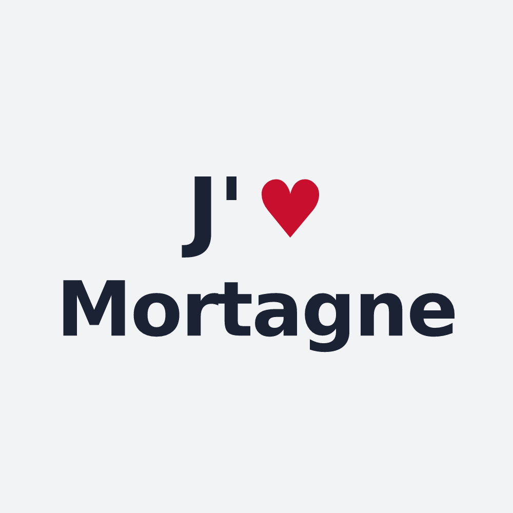 Poster personnalisé Mortagne — design J'aime Mortagne