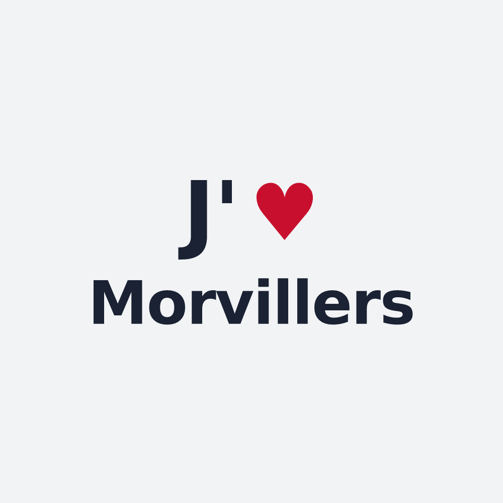 Poster personnalisé Morvillers — design « J'aime Morvillers » imprimé sur le poster
