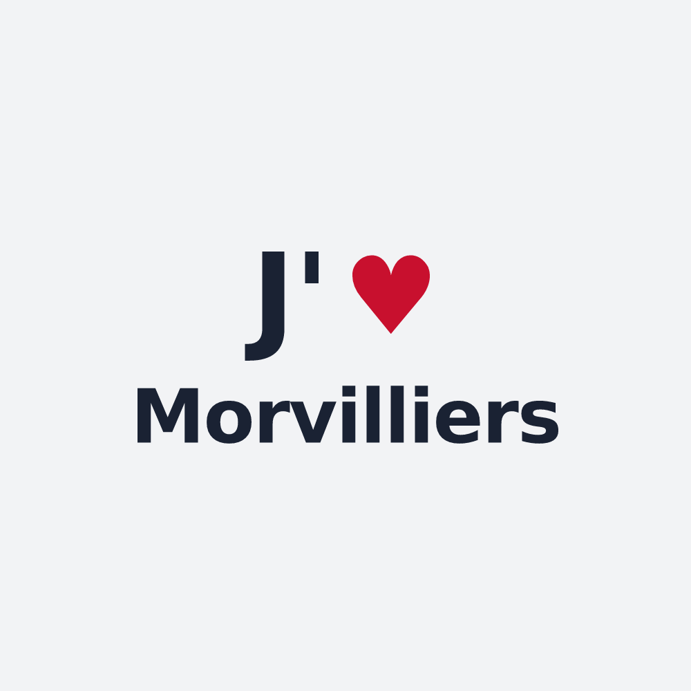 Poster personnalisé Morvilliers — design « J'aime Morvilliers » imprimé sur le poster