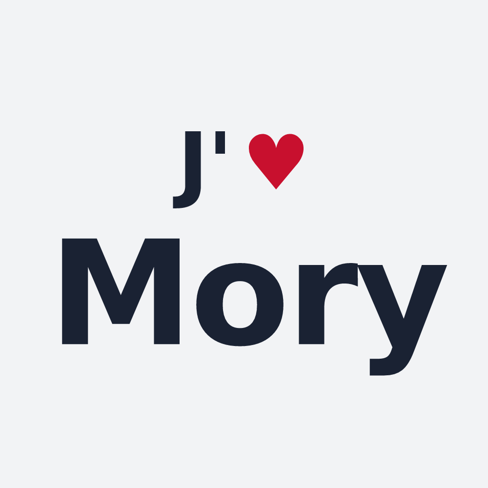 Poster personnalisé Mory — design J'aime Mory
