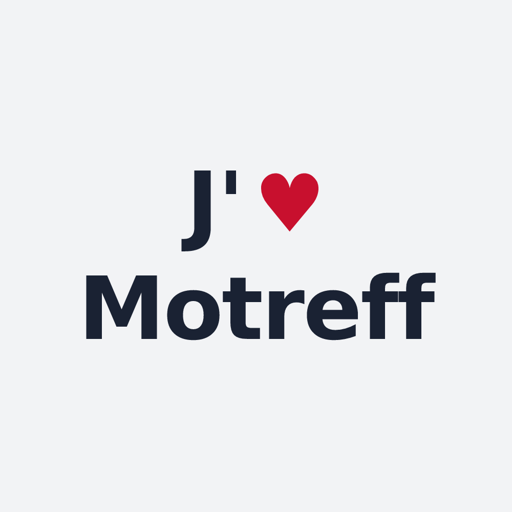Poster personnalisé Motreff — design J'aime Motreff