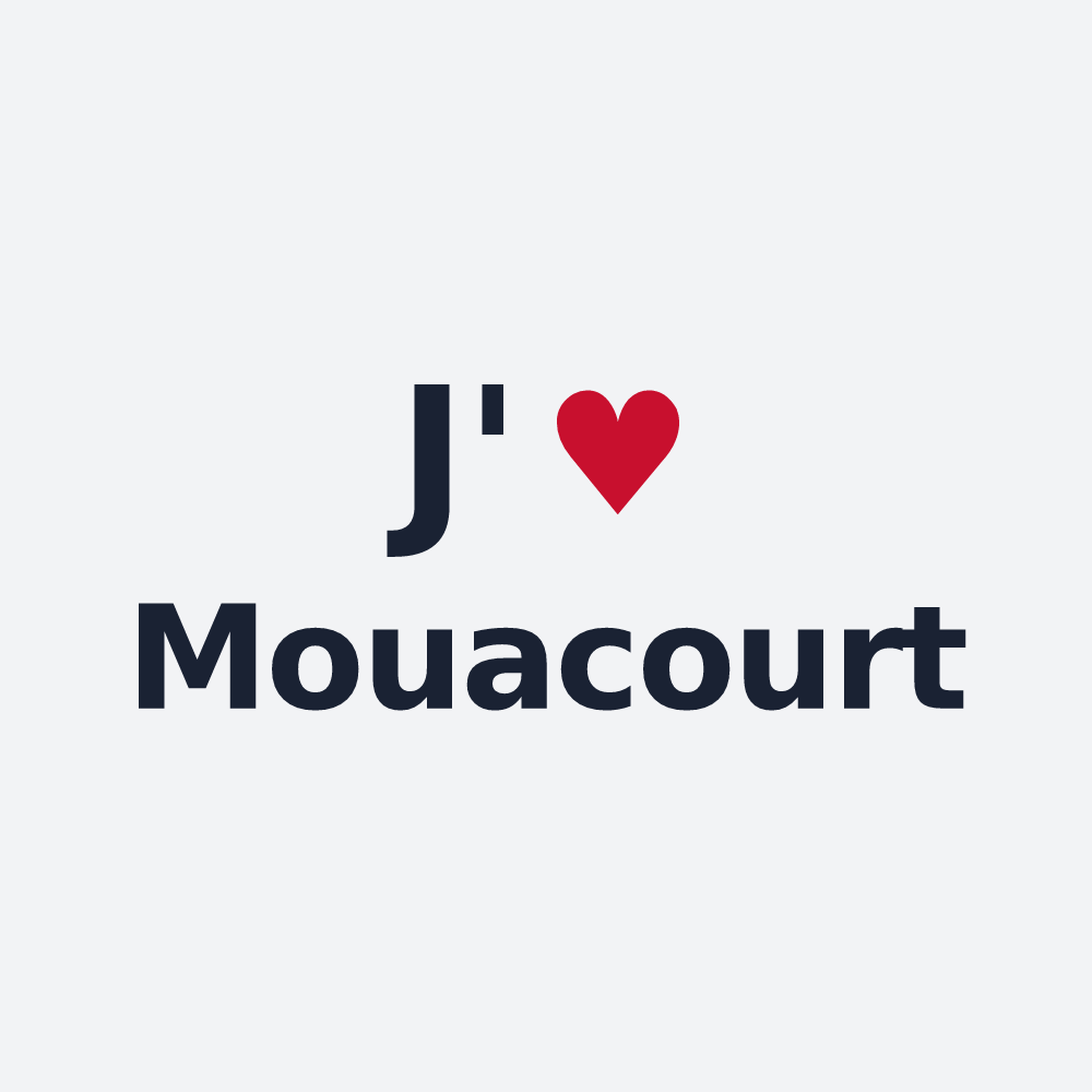Poster personnalisé Mouacourt — design J'aime Mouacourt