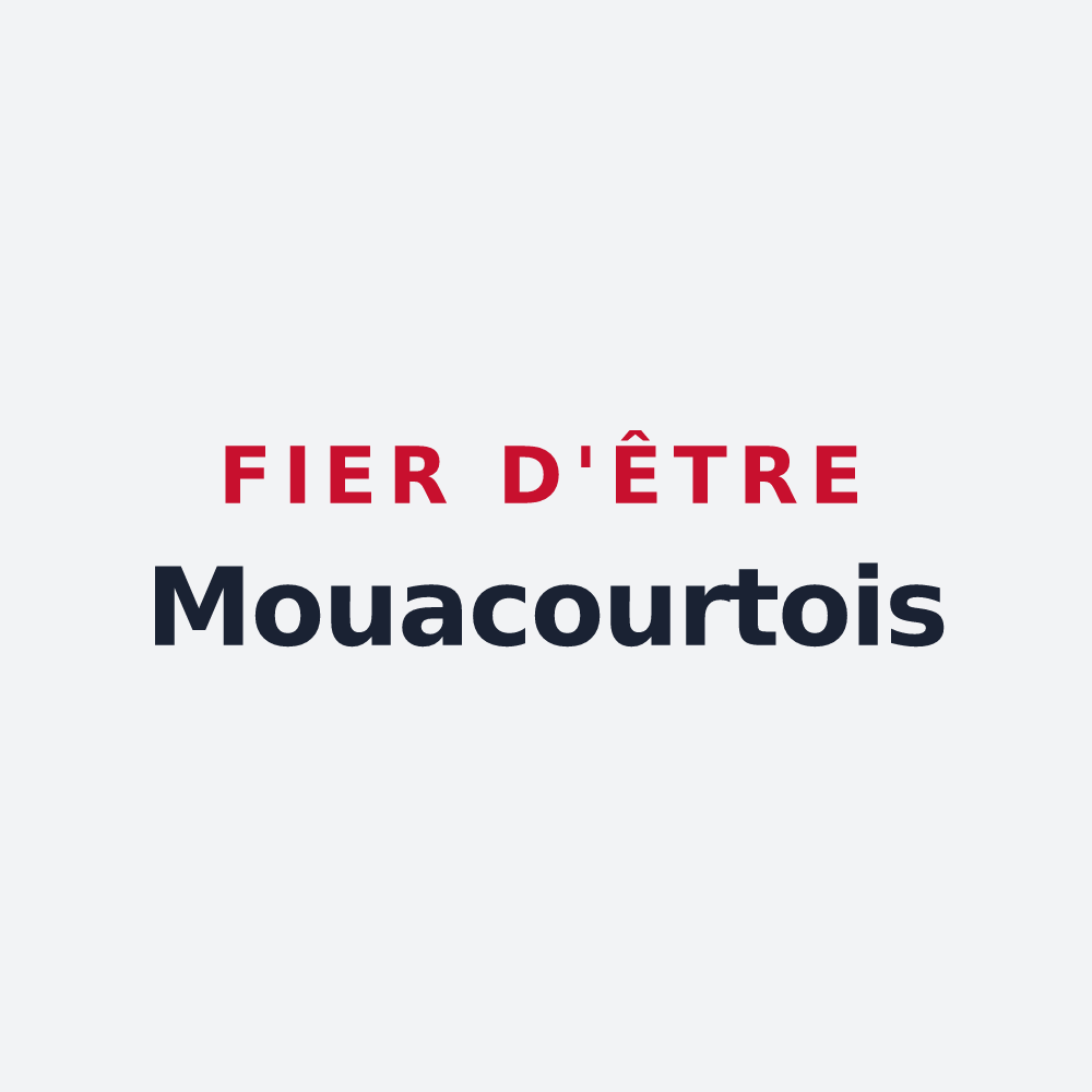 Poster « Fier d'être Mouacourtois » — design pour Mouacourt