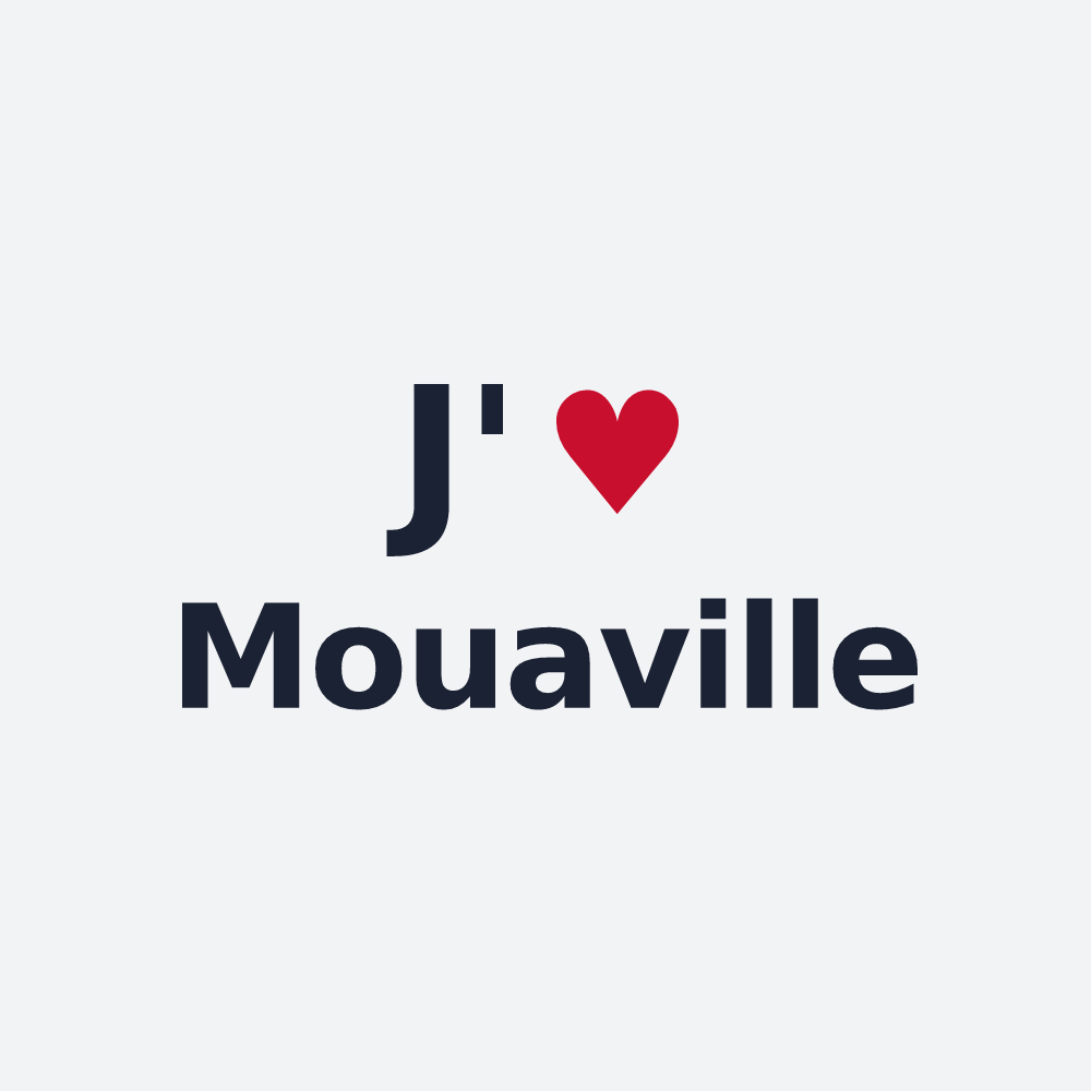 Poster personnalisé Mouaville — design J'aime Mouaville