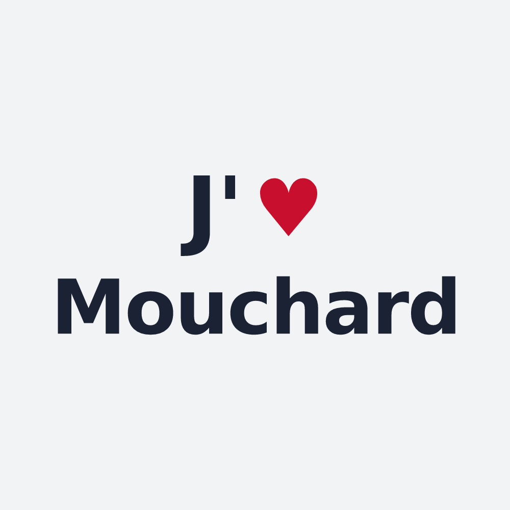Poster personnalisé Mouchard — design J'aime Mouchard