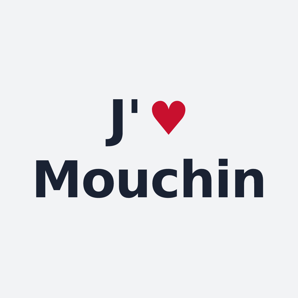 Poster personnalisé Mouchin — design J'aime Mouchin