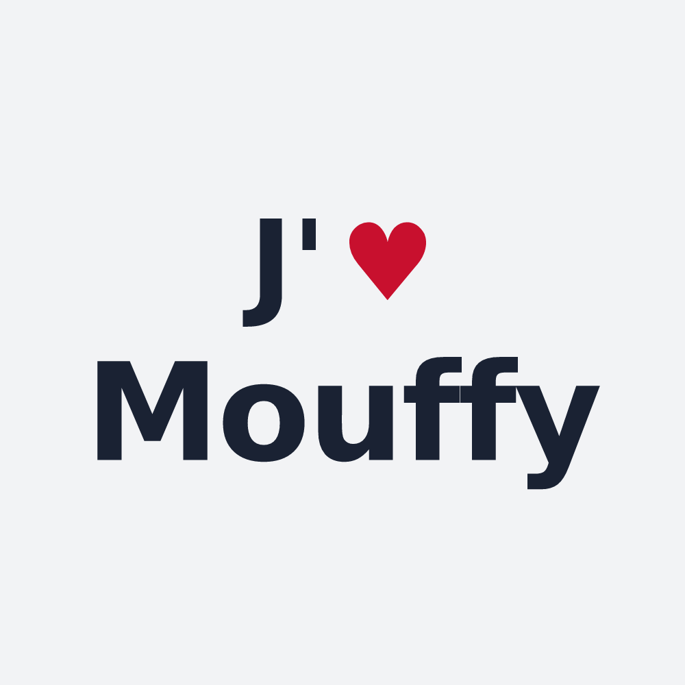 Poster personnalisé Mouffy — design J'aime Mouffy