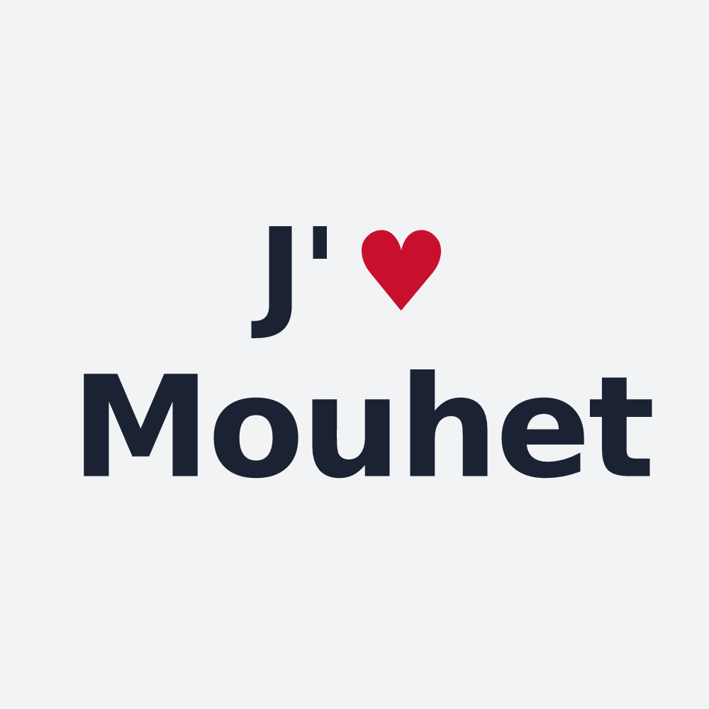 Poster personnalisé Mouhet — design J'aime Mouhet