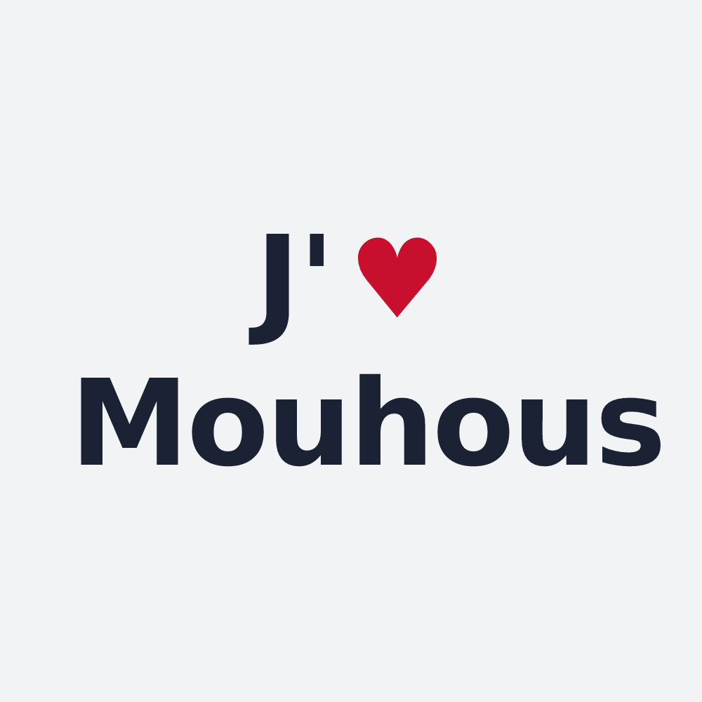Poster personnalisé Mouhous — design J'aime Mouhous