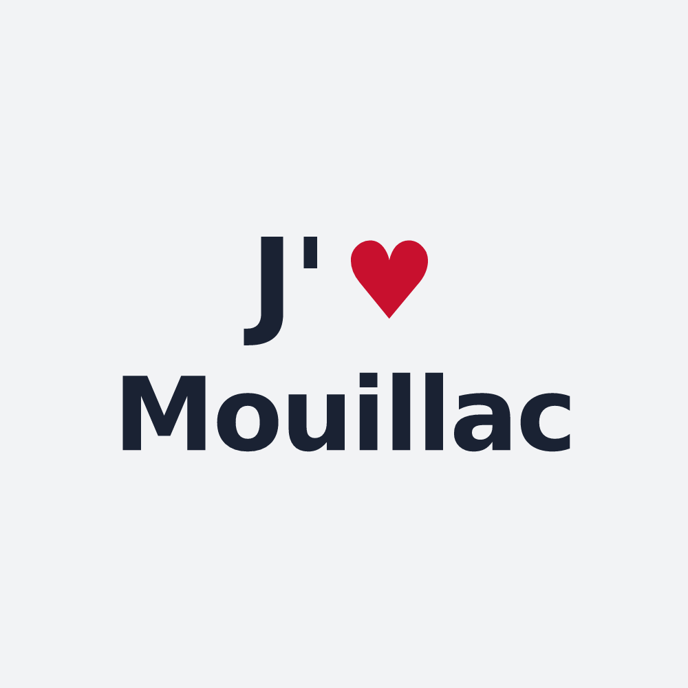 Poster personnalisé Mouillac — design J'aime Mouillac