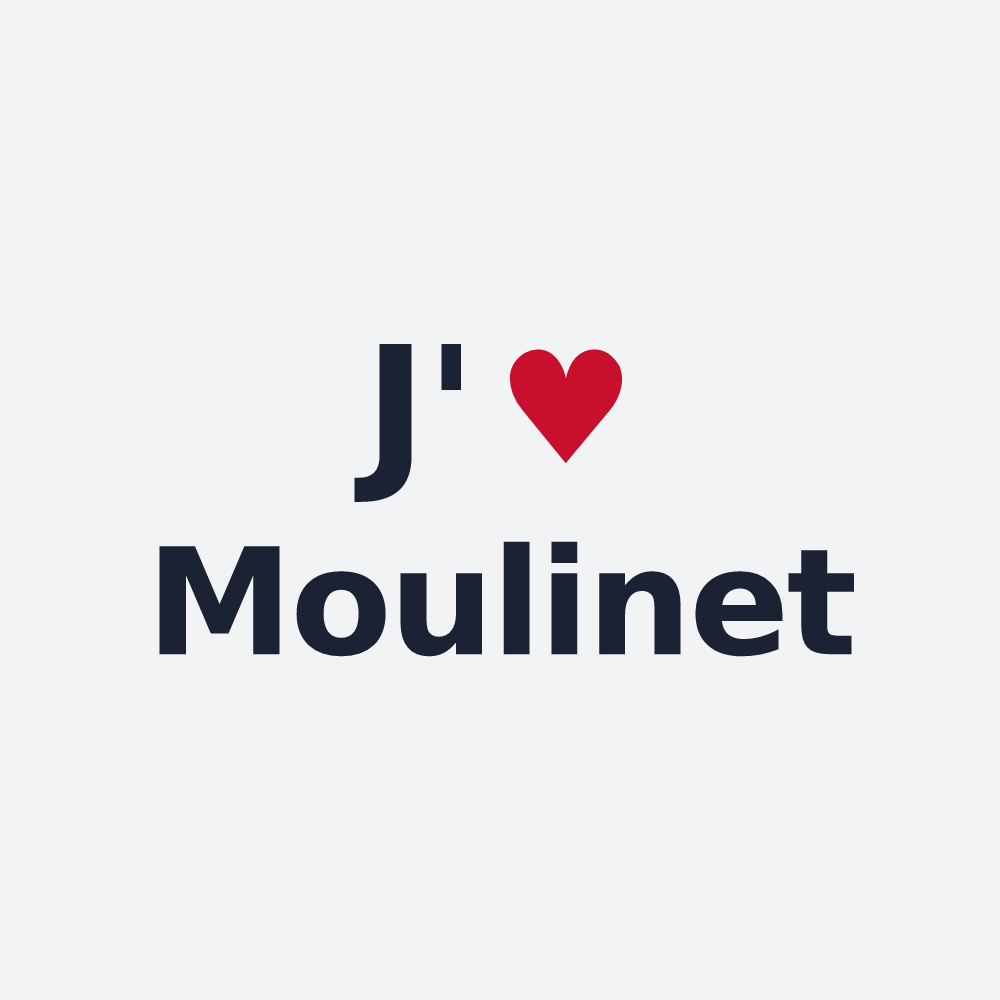 Poster personnalisé Moulinet — design J'aime Moulinet