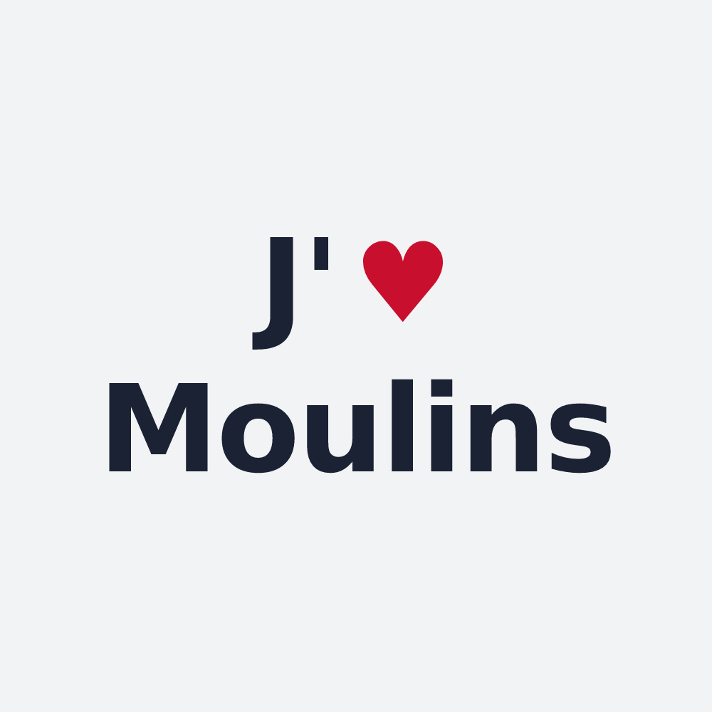 Poster personnalisé Moulins — design J'aime Moulins