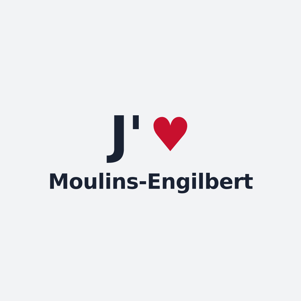 Poster personnalisé Moulins-Engilbert — design J'aime Moulins-Engilbert
