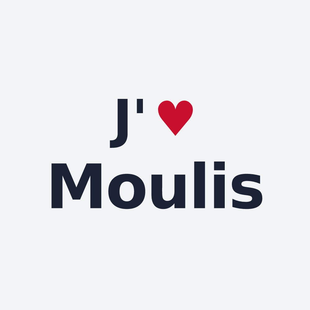 Poster personnalisé Moulis — design J'aime Moulis