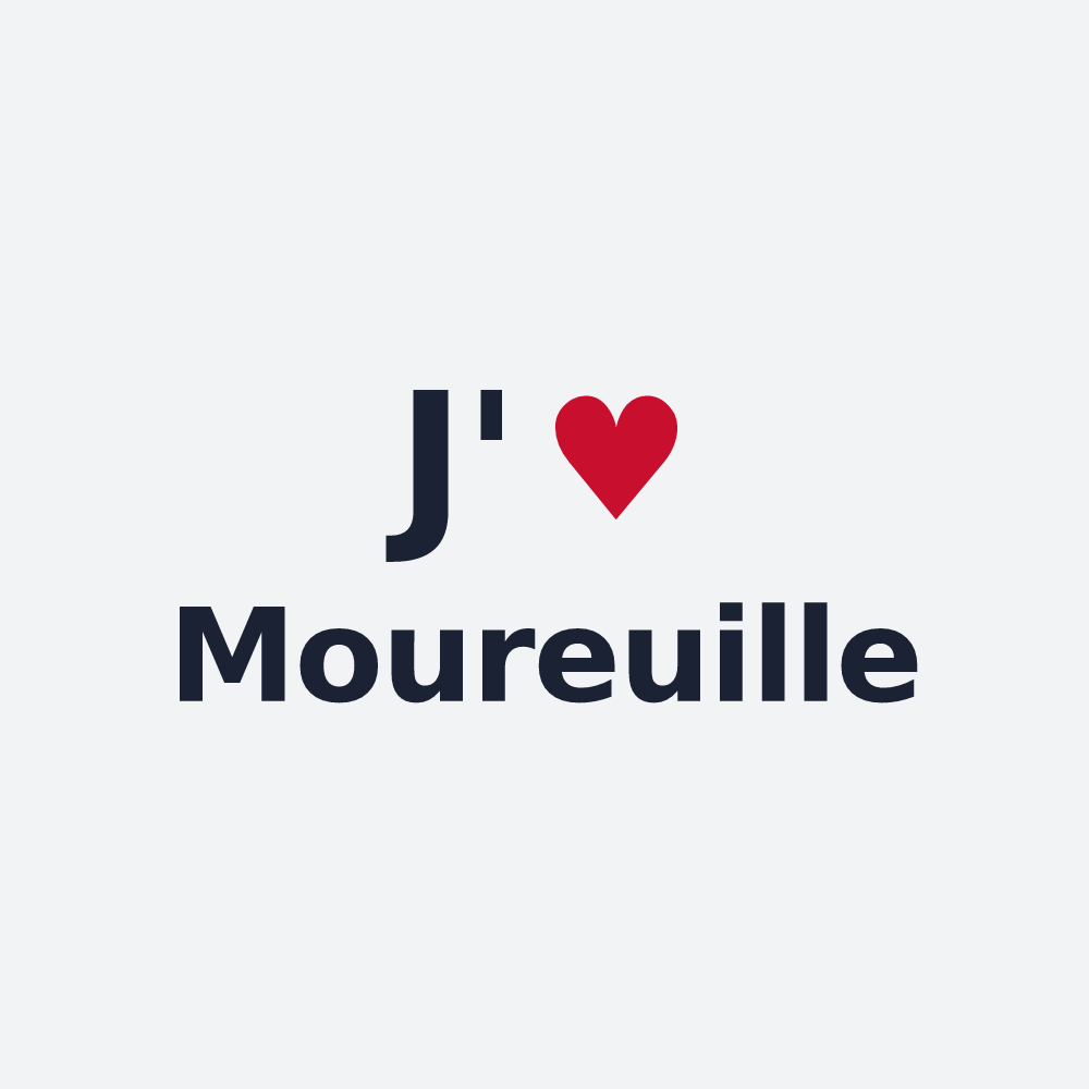 Poster personnalisé Moureuille — design J'aime Moureuille