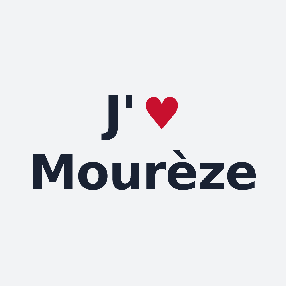 Poster personnalisé Mourèze — design J'aime Mourèze