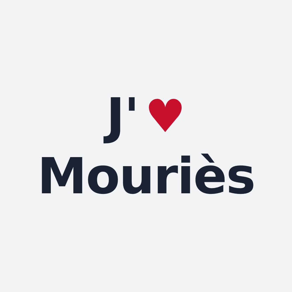 Poster personnalisé Mouriès — design J'aime Mouriès