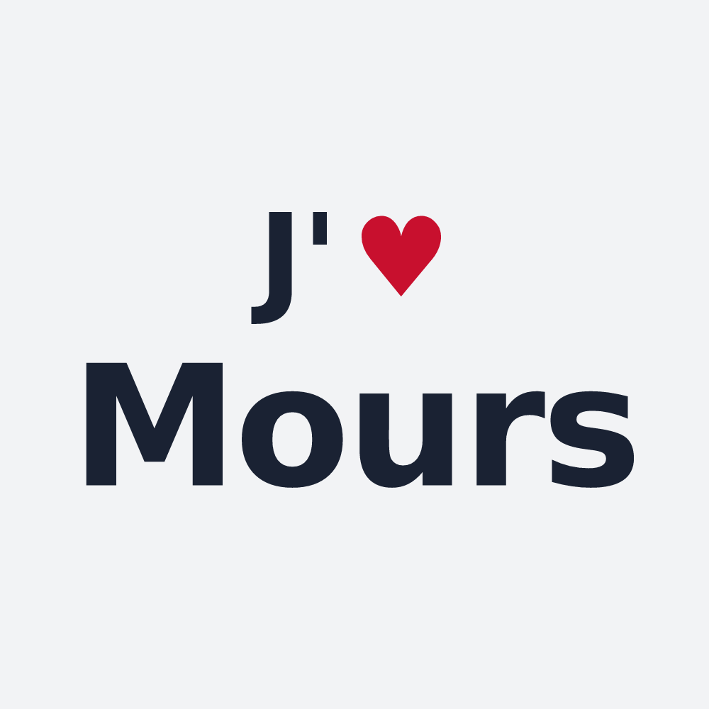 Poster personnalisé Mours — design J'aime Mours