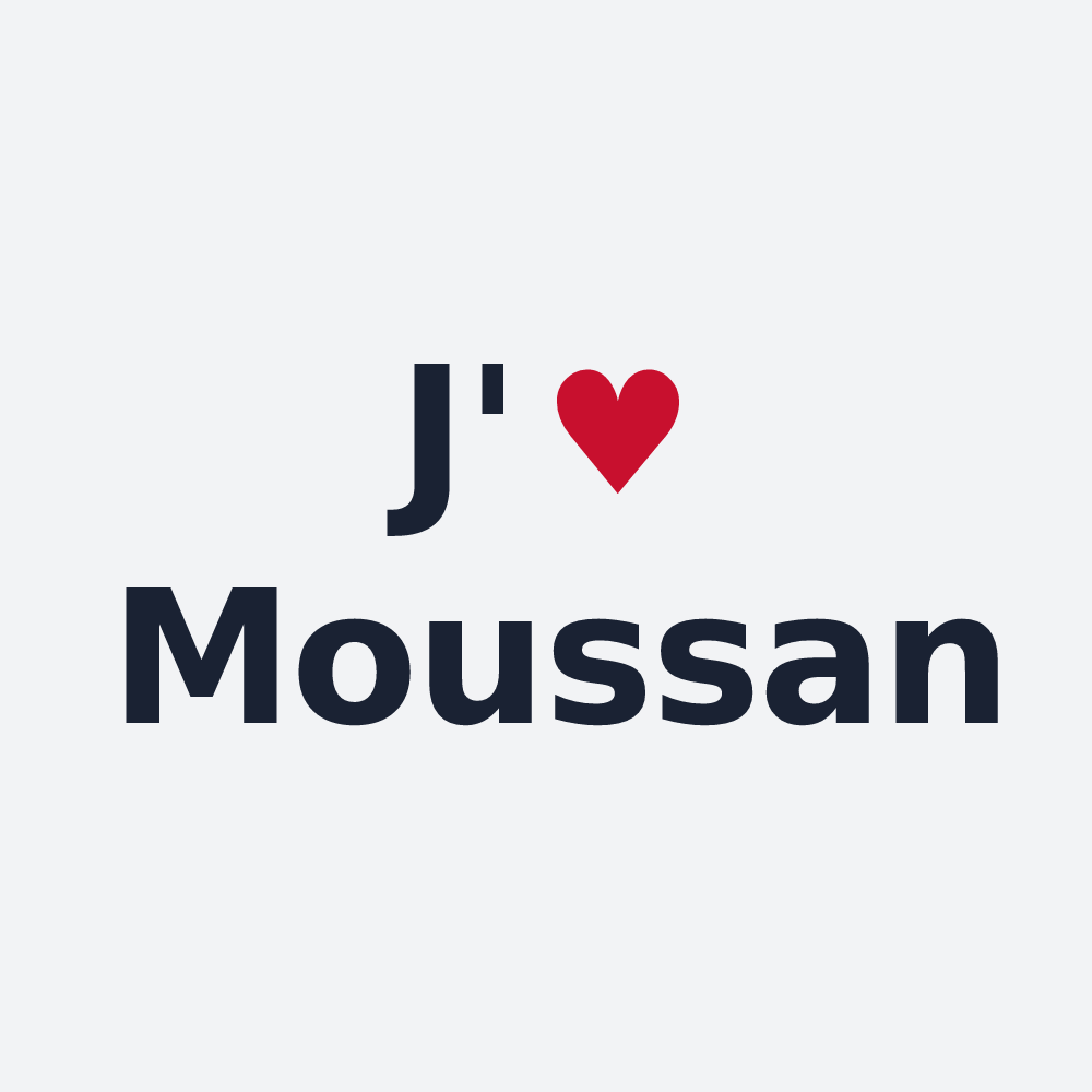 Poster personnalisé Moussan — design J'aime Moussan