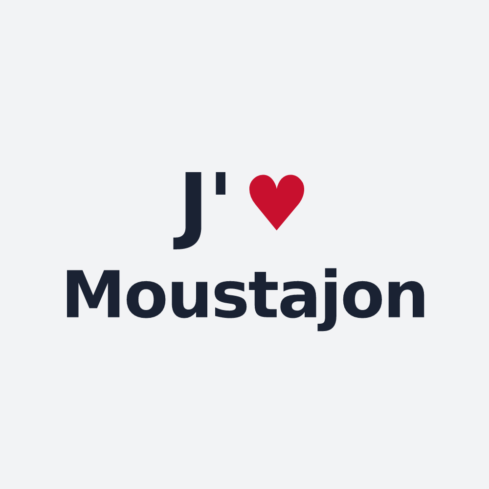 Poster personnalisé Moustajon — design J'aime Moustajon