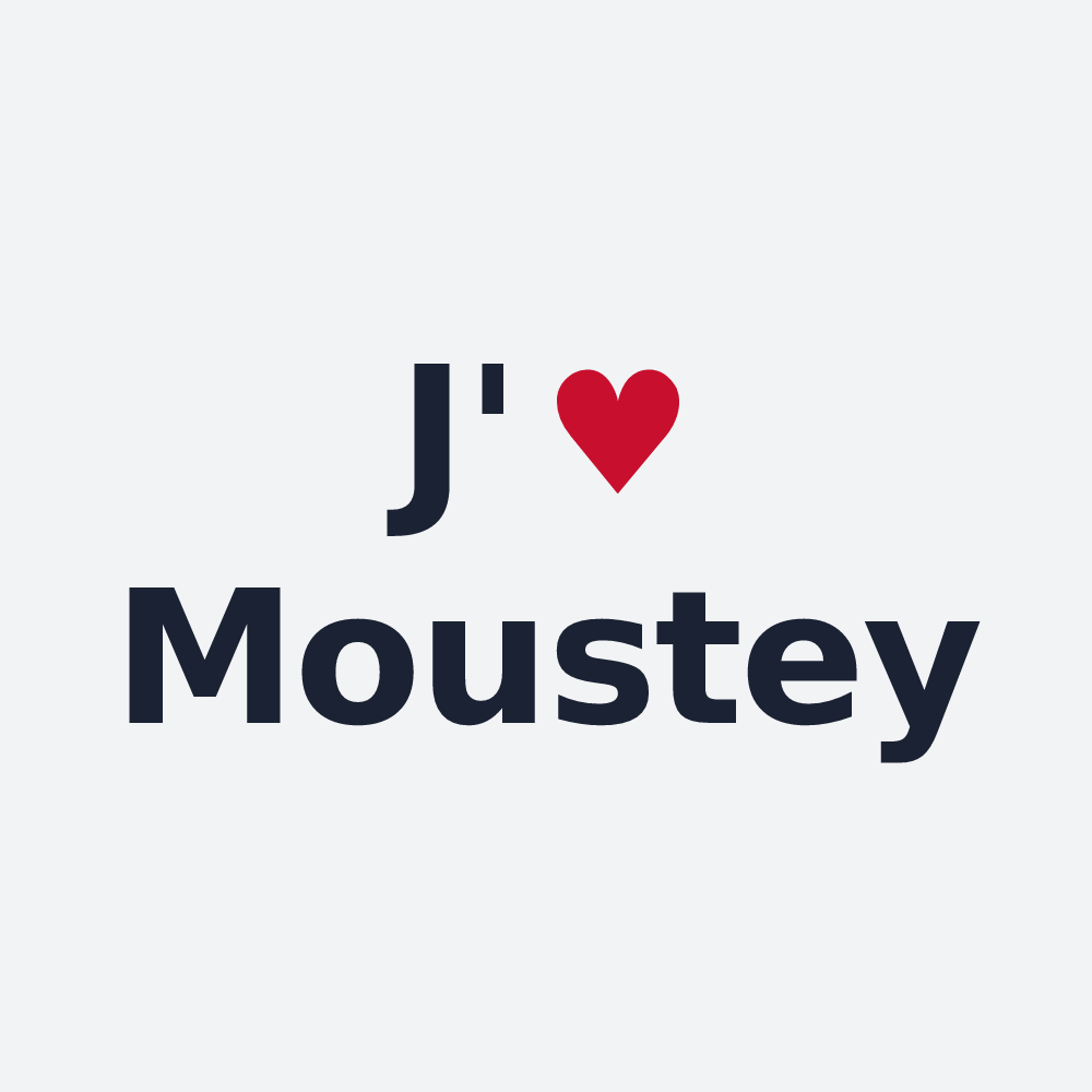 Poster personnalisé Moustey — design J'aime Moustey