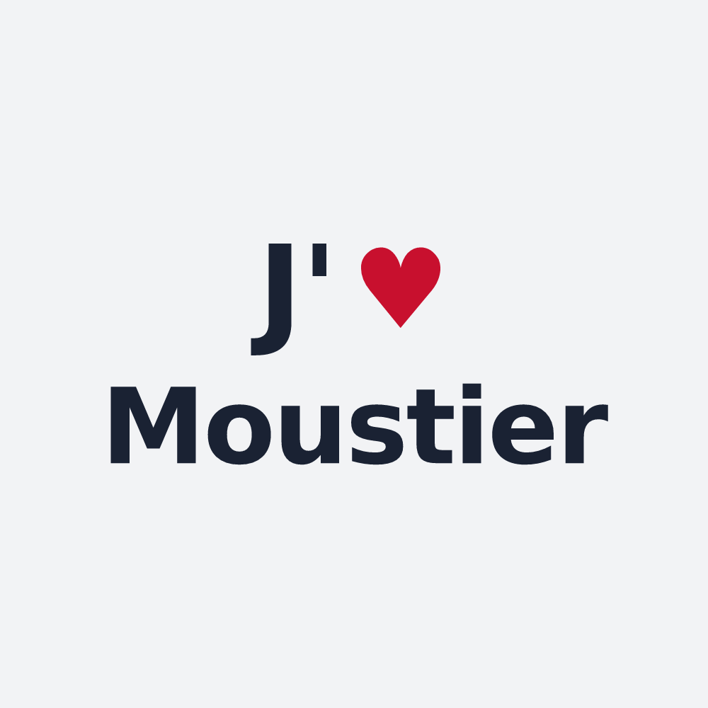 Poster personnalisé Moustier — design J'aime Moustier