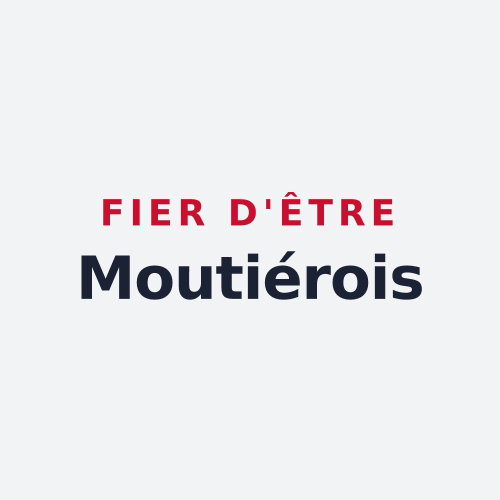 Poster « Fier d'être Moutiérois » — design pour Moutiers-sur-le-Lay