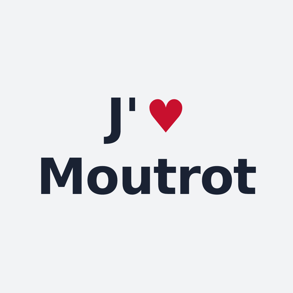 Poster personnalisé Moutrot — design J'aime Moutrot